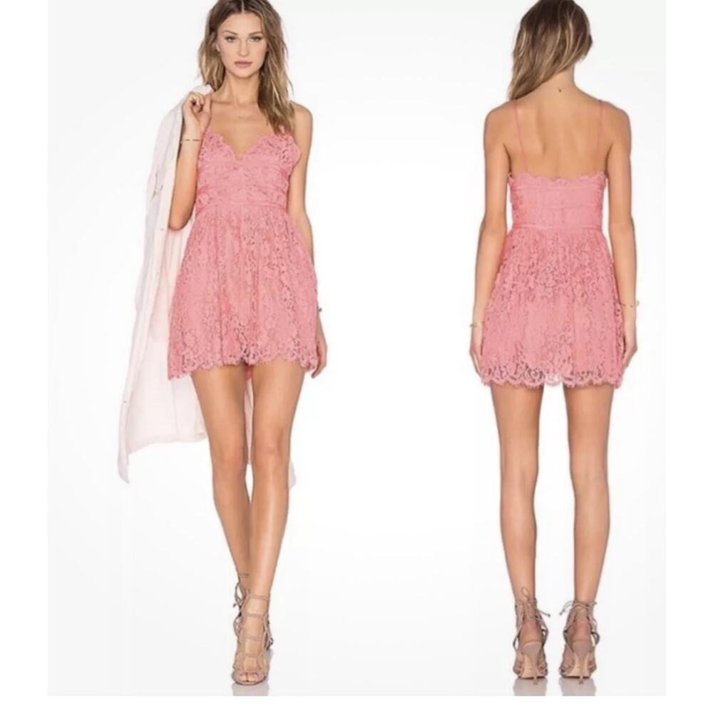 Revolve NBD Lace Mini Dress Pink Size Small NEW